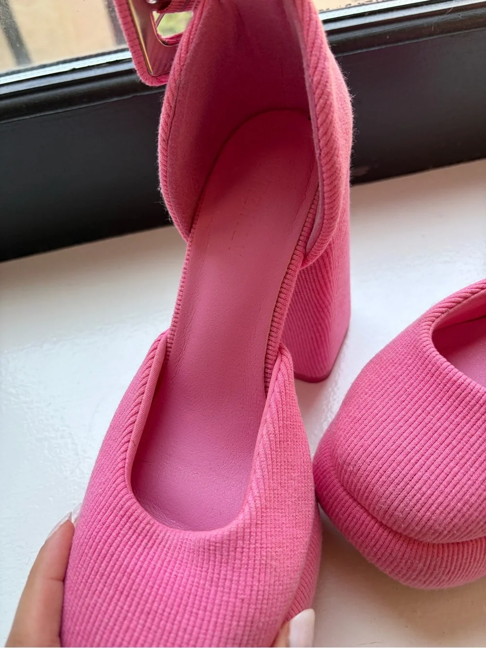 Pink Platform Mary Jane Heels